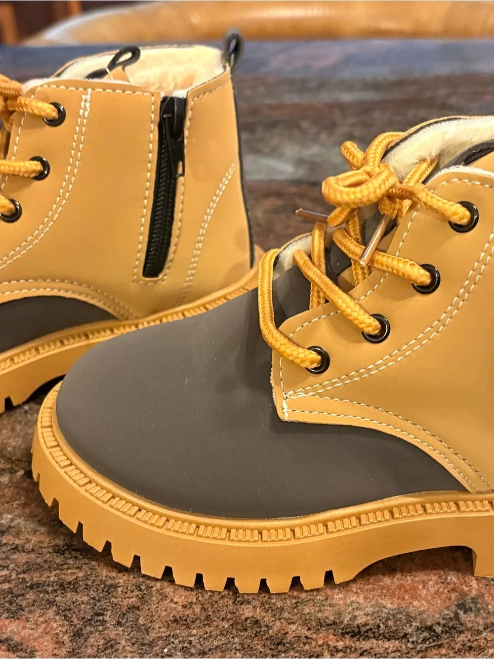 Toddler Boys Fall/ Winter Boots Size 12 Chunky Sole Fully Lined Boots Brand New!